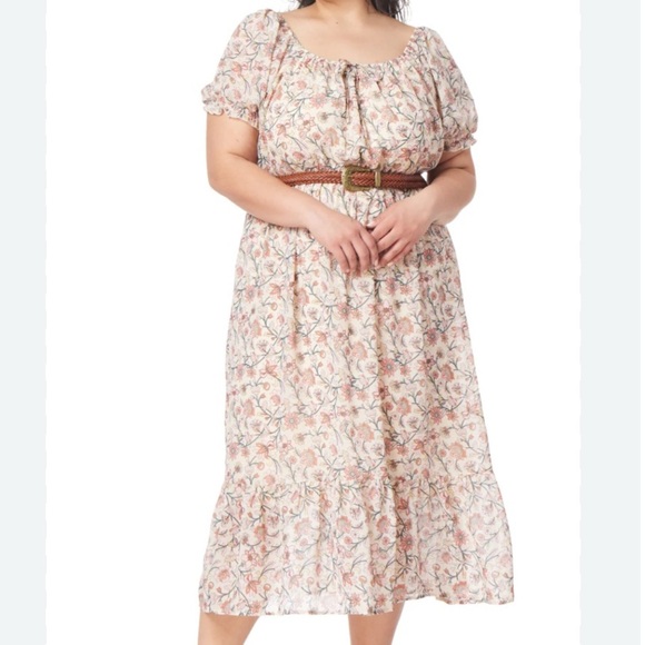 Wallflower Floral Print Milkmaid Dress - Picture 1 of 9